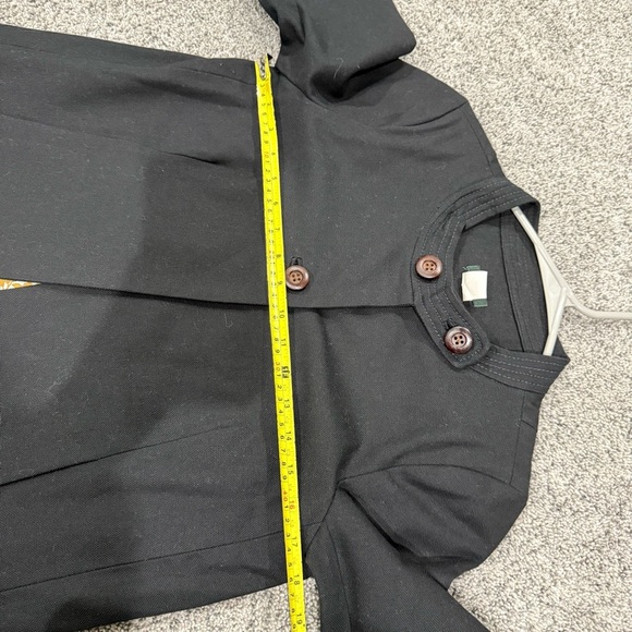 J.CREW  Button Collar Swing Cotton Canvas Jacket Silk Lined Black Women’s US 4 - Picture 5 of 8